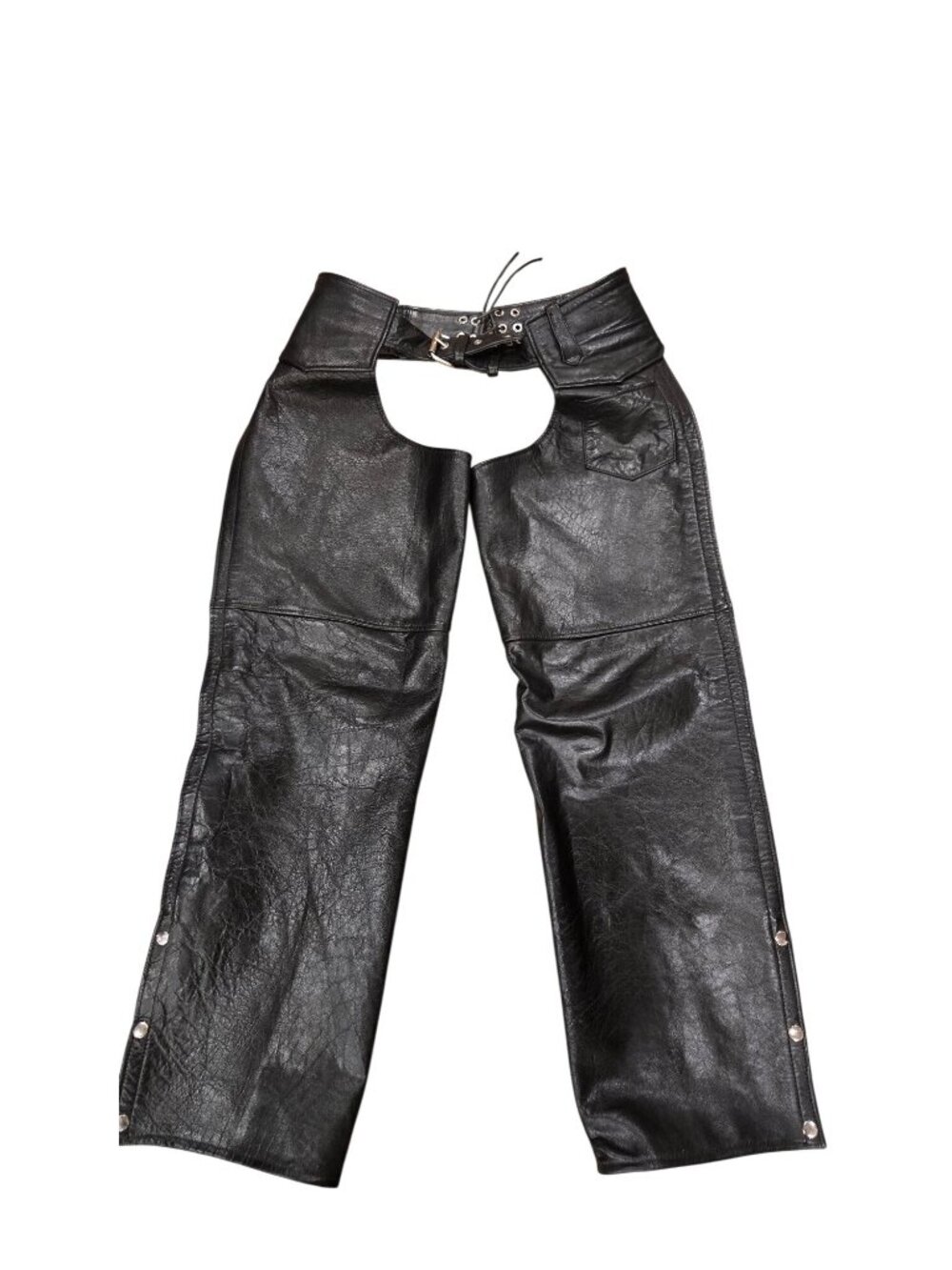 Interstate Leather Classic Originals Biker Chaps - Black - Size Large